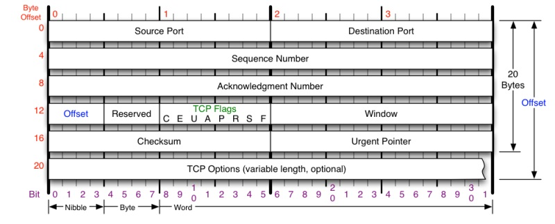 TCP协议头部格式